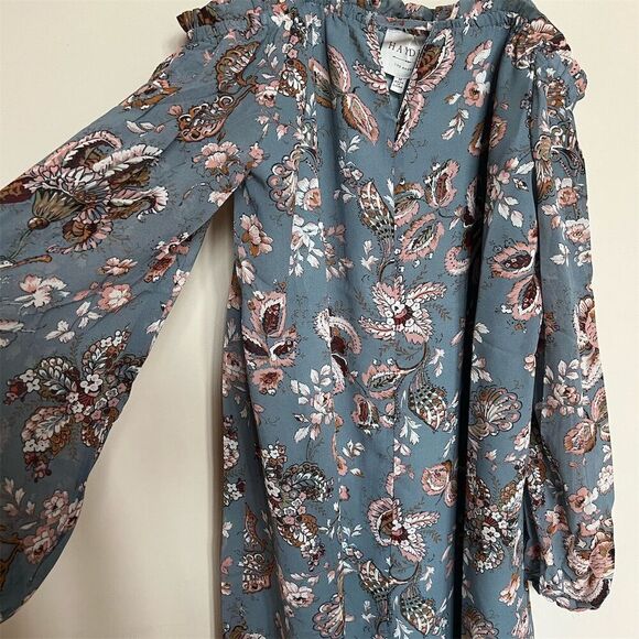 Hayden Women's Blue Floral Off-Shoulder Knee Length Dress - Picture 3 of 8